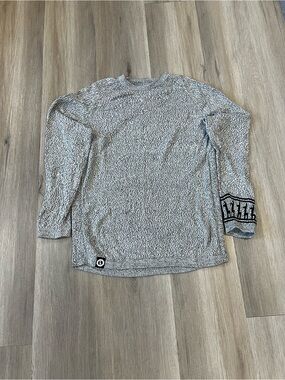 Gray Speckled Knit Sweater Top